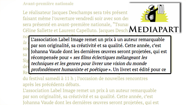 Mediapart johanna vaude prix label image 1
