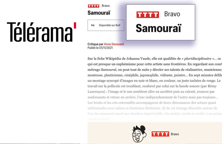 Telerama Samourai Johanna Vaude Bravo 4 Ttt