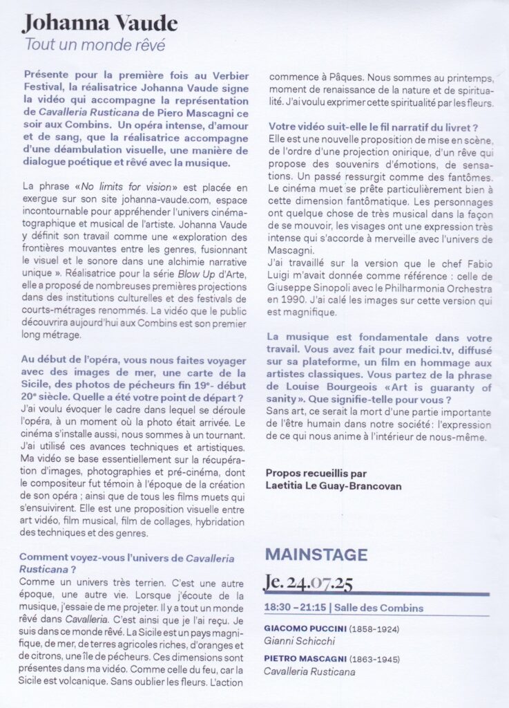 Verbier festival le quotidien johanna vaude